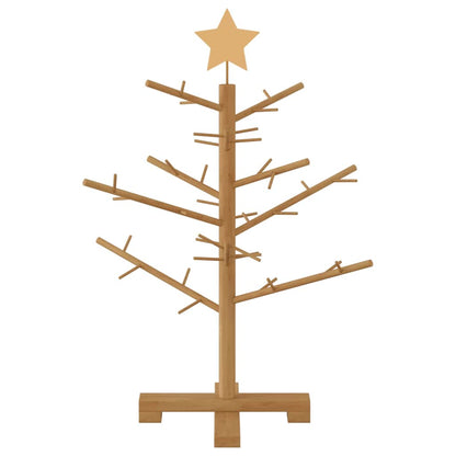 Houten kerstboom met standaard Bruin 75 cm Massief grenenhout