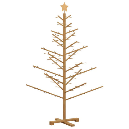 Houten kerstboom met standaard Bruin 150 cm Massief grenenhout