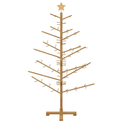 Houten kerstboom met standaard Bruin 150 cm Massief grenenhout