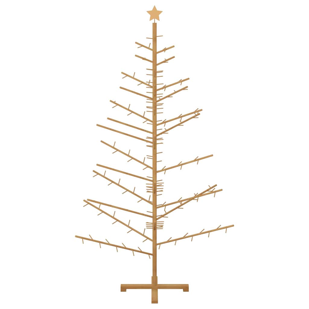 Houten kerstboom met standaard Bruin 210 cm Massief grenenhout