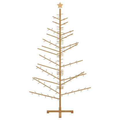 Houten kerstboom met standaard Bruin 210 cm Massief grenenhout