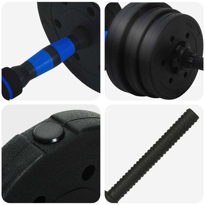 2-in-1 Halter Set Zwart en Blauw 121 x 19,5 x 19,5 cm