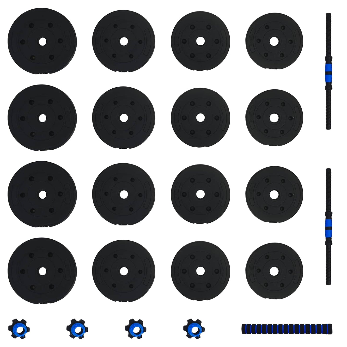 2-in-1 Halter Set Zwart en Blauw 121 x 19,5 x 19,5 cm