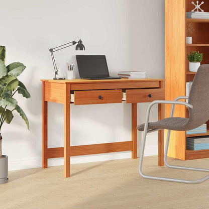 Bureau met lade Max Bruin 100 x 50 x 78 cm Massief grenenhout