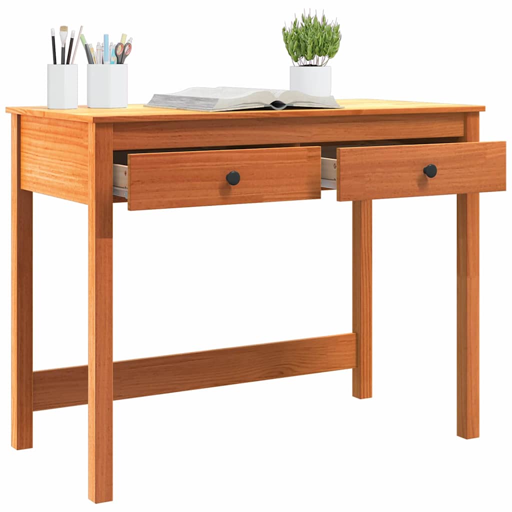 Bureau met lade Max Bruin 100 x 50 x 78 cm Massief grenenhout