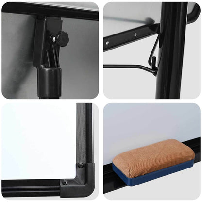 Magnetisch whiteboard Zwart en Wit 62 x 62.5 x 197 cm EPS