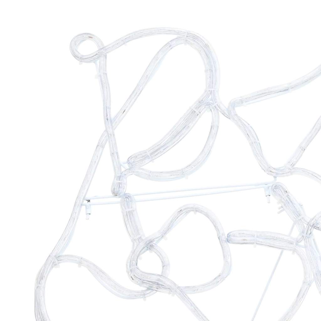 Kerstversiering met 1224 LED Multikleur 69 x 79 cm PVC