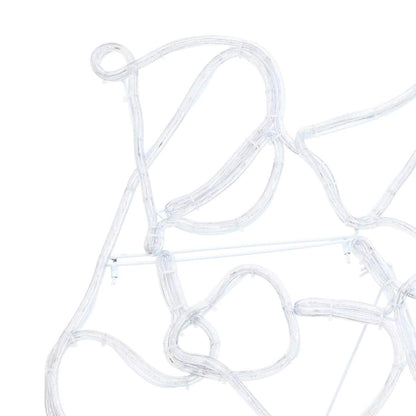 Kerstversiering met 1224 LED Multikleur 69 x 79 cm PVC