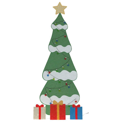 Verlichte Kerstboom met 3 Cadeau Dozen 2D Warm Wit 210 cm