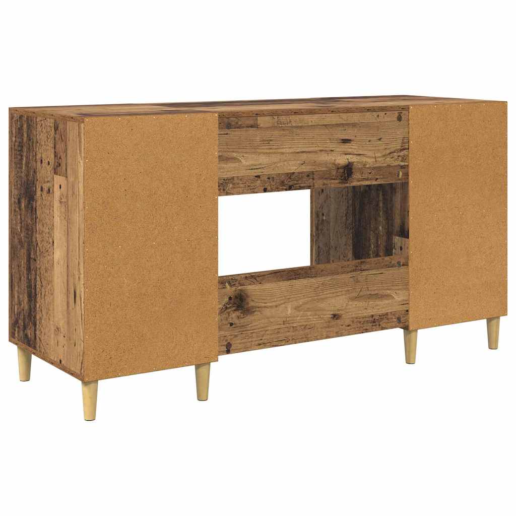 Bureau met plank Oud Hout 140 x 50 x 75 cm Bewerkt hout