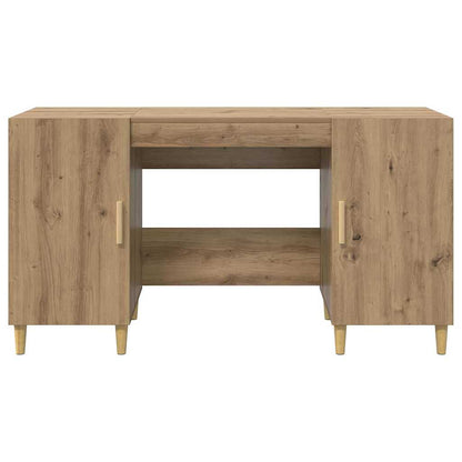 Bureau met plank Artisan Eiken 140 x 50 x 75 cm Bewerkt hout