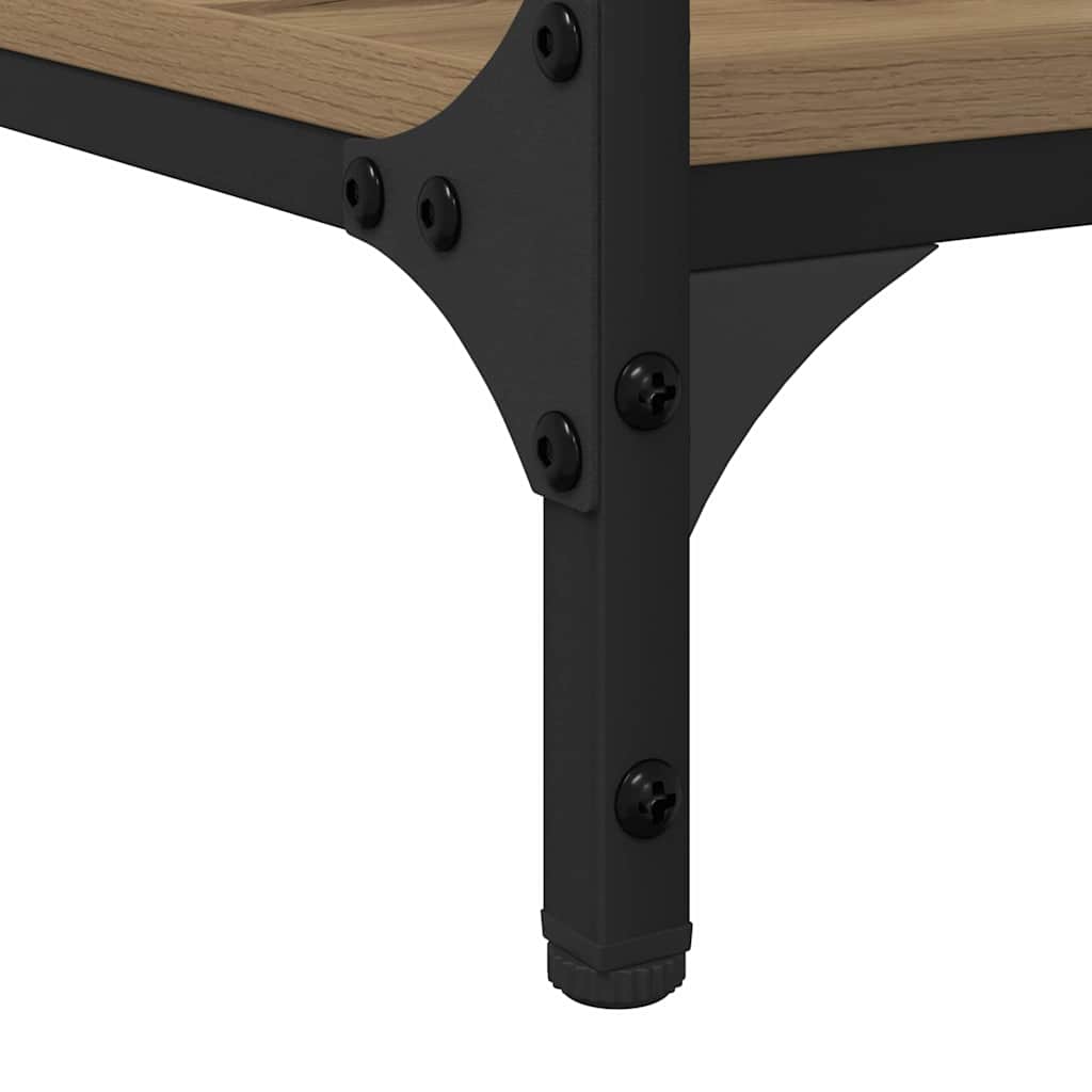 Bureau met plank Artisan Eiken 140 x 50 x 75 cm Bewerkt hout