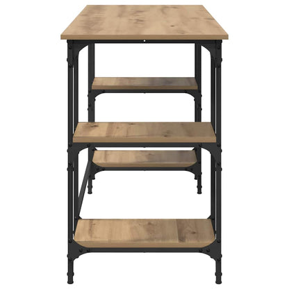 Bureau met plank Artisan Eiken 140 x 50 x 75 cm Bewerkt hout