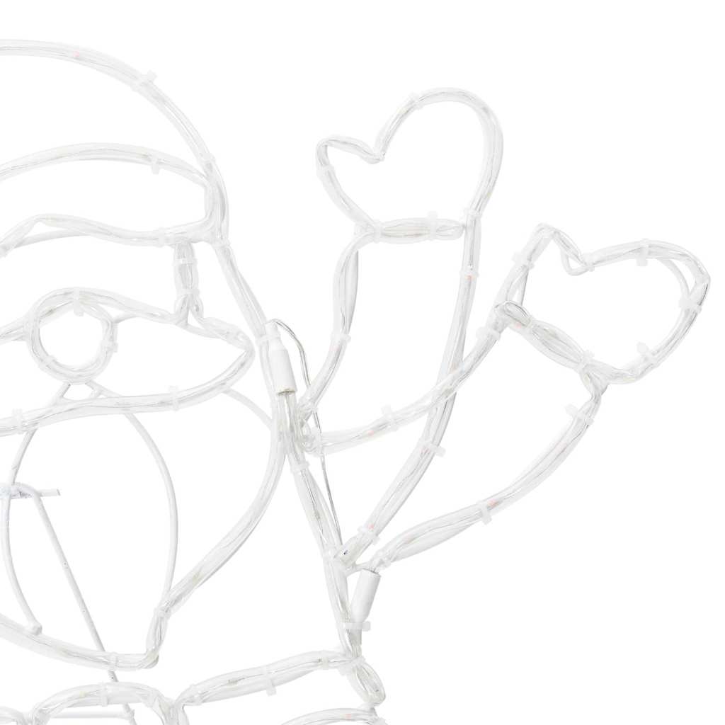 Kerstman Licht met 168 LED Multikleur 58.5 x 60 x 1.3 cm IJzer