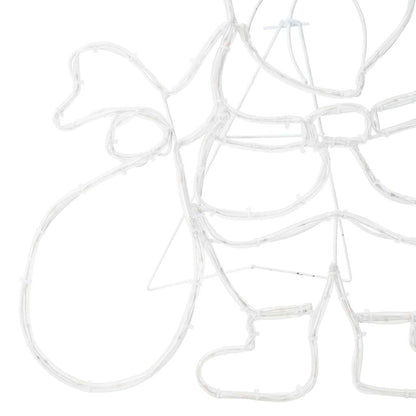 Kerstman Licht met 168 LED Multikleur 58.5 x 60 x 1.3 cm IJzer