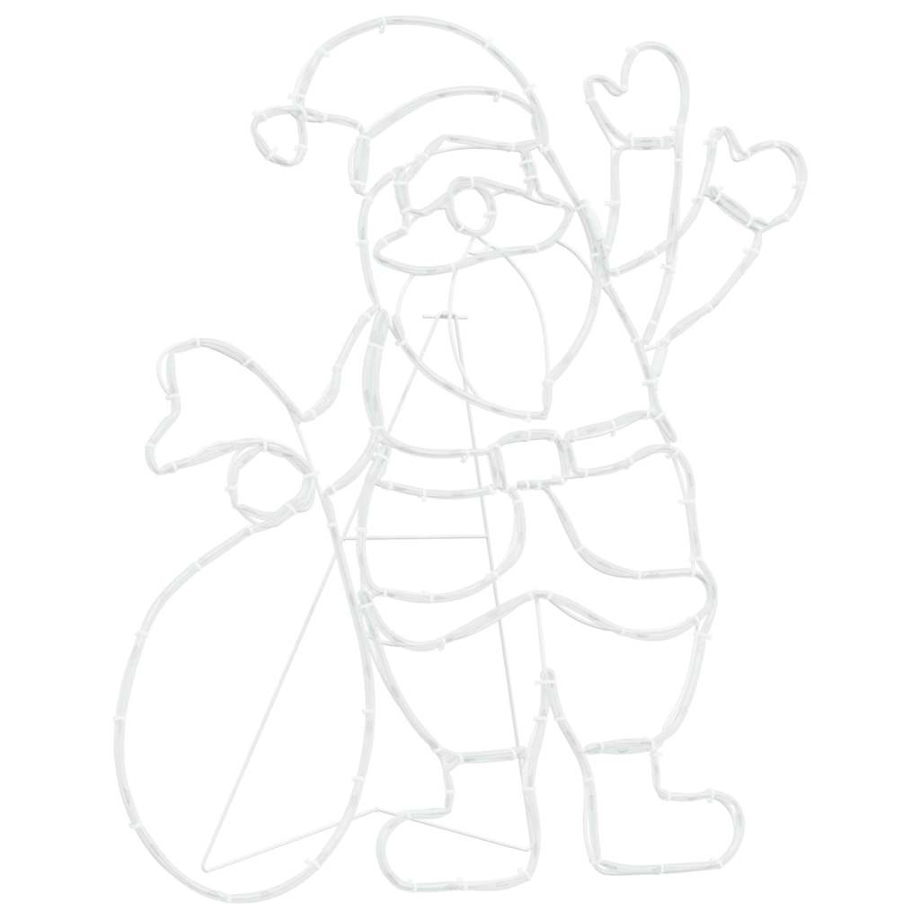 Kerstman Licht met 168 LED Multikleur 58.5 x 60 x 1.3 cm IJzer