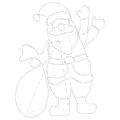 Kerstman Licht met 168 LED Multikleur 58.5 x 60 x 1.3 cm IJzer