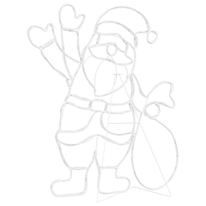 Kerstman Licht met 168 LED Multikleur 58.5 x 60 x 1.3 cm IJzer