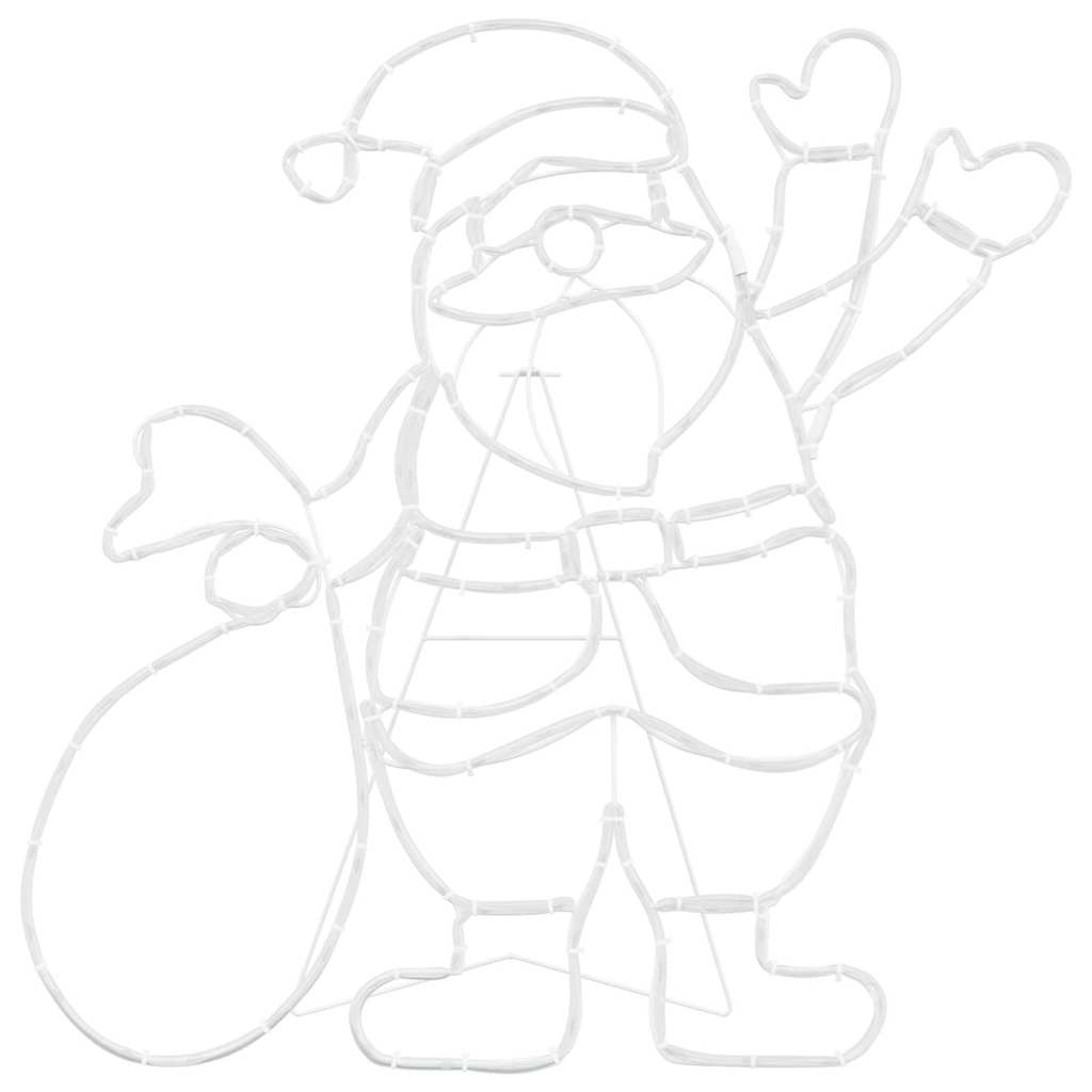 Kerstman Licht met 168 LED Multikleur 58.5 x 60 x 1.3 cm IJzer