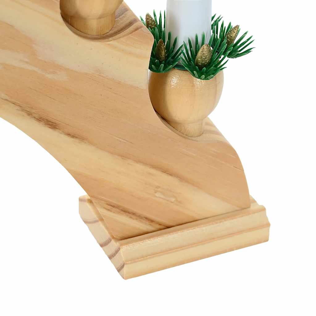 Kerst Kaarsenboog met 10 LED Kaarsen 3 pcs Bruin 47 x 5 x 29 cm