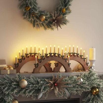 Kerst Kaarsenboog met 10 LED Kaarsen 3 pcs Bruin 47 x 5 x 29 cm