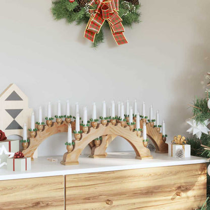 Kerst Kaarsenboog met 10 LED Kaarsen 3 pcs Bruin 47 x 5 x 29 cm