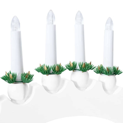 Kerst Kaarsenboog met 10 LED Kaarsen 3 pcs Wit 47 x 5 x 29 cm