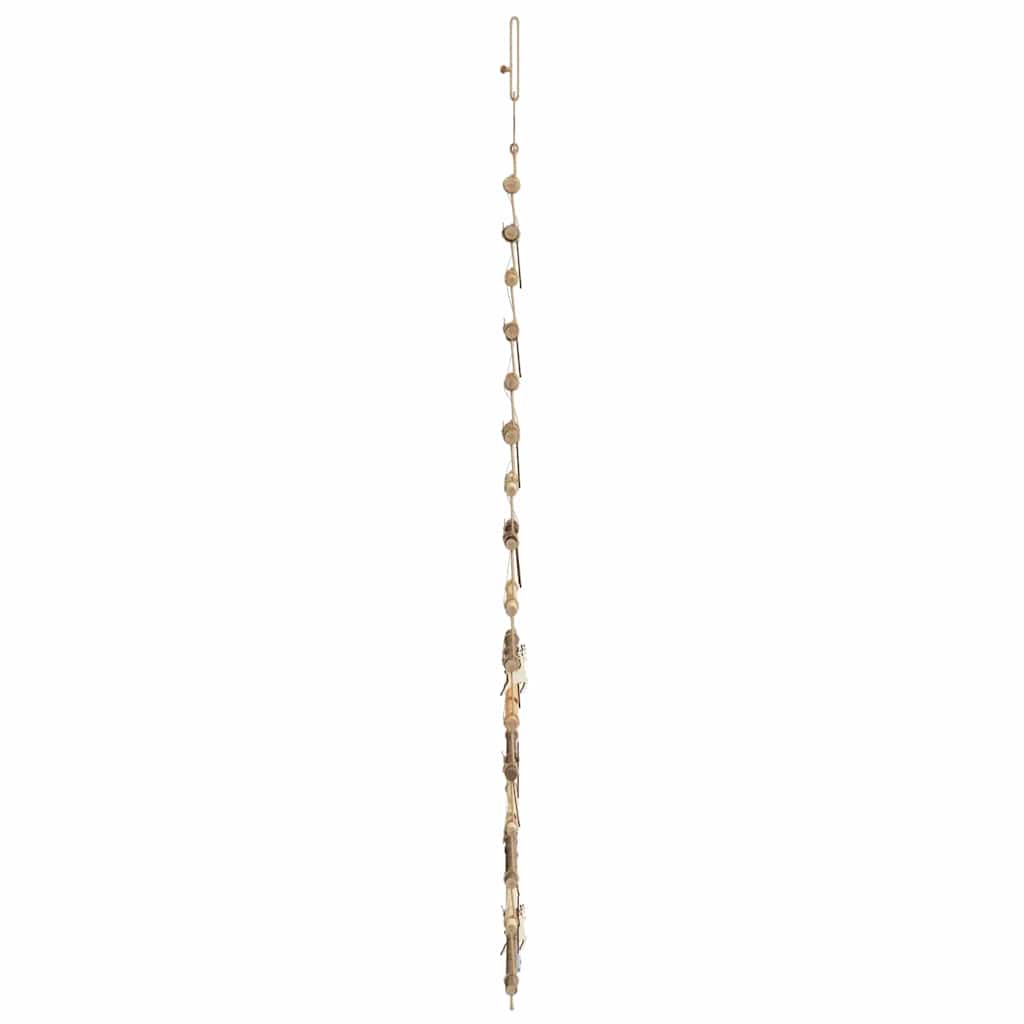 Kerstboom met 80 LED Naturel 150 cm massief essenhout