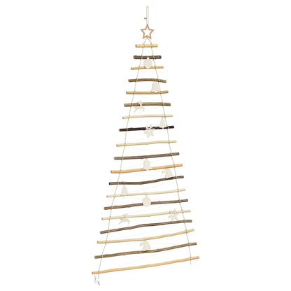 Kerstboom met 100 LED Naturel 180 cm massief essenhout