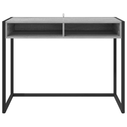 Bureau met opslag Grijs Sonoma 100 x 50 x 75 cm Bewerkt hout