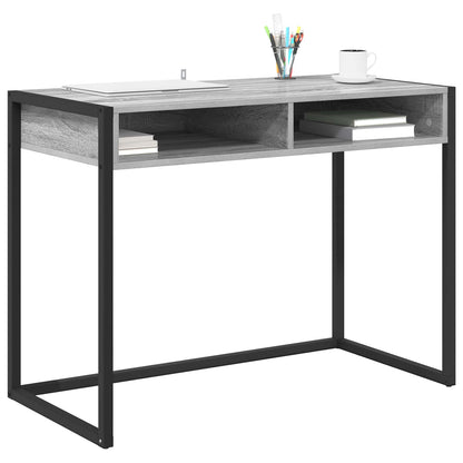 Bureau met opslag Grijs Sonoma 100 x 50 x 75 cm Bewerkt hout