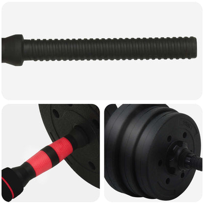 2-in-1 Halter Set Zwart en Rood 121 x 19,5 x 19,5 cm