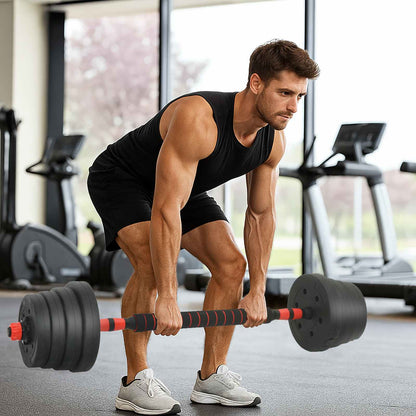 2-in-1 Halter Set Zwart en Rood 121 x 19,5 x 19,5 cm