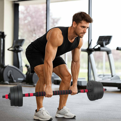 4-in-1 Halterset Zwart en Rood 121 x 19,5 x 19,5 cm