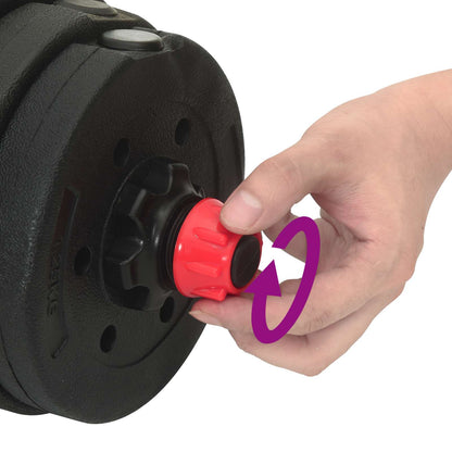 4-in-1 Halterset Zwart en Rood 121 x 19,5 x 19,5 cm