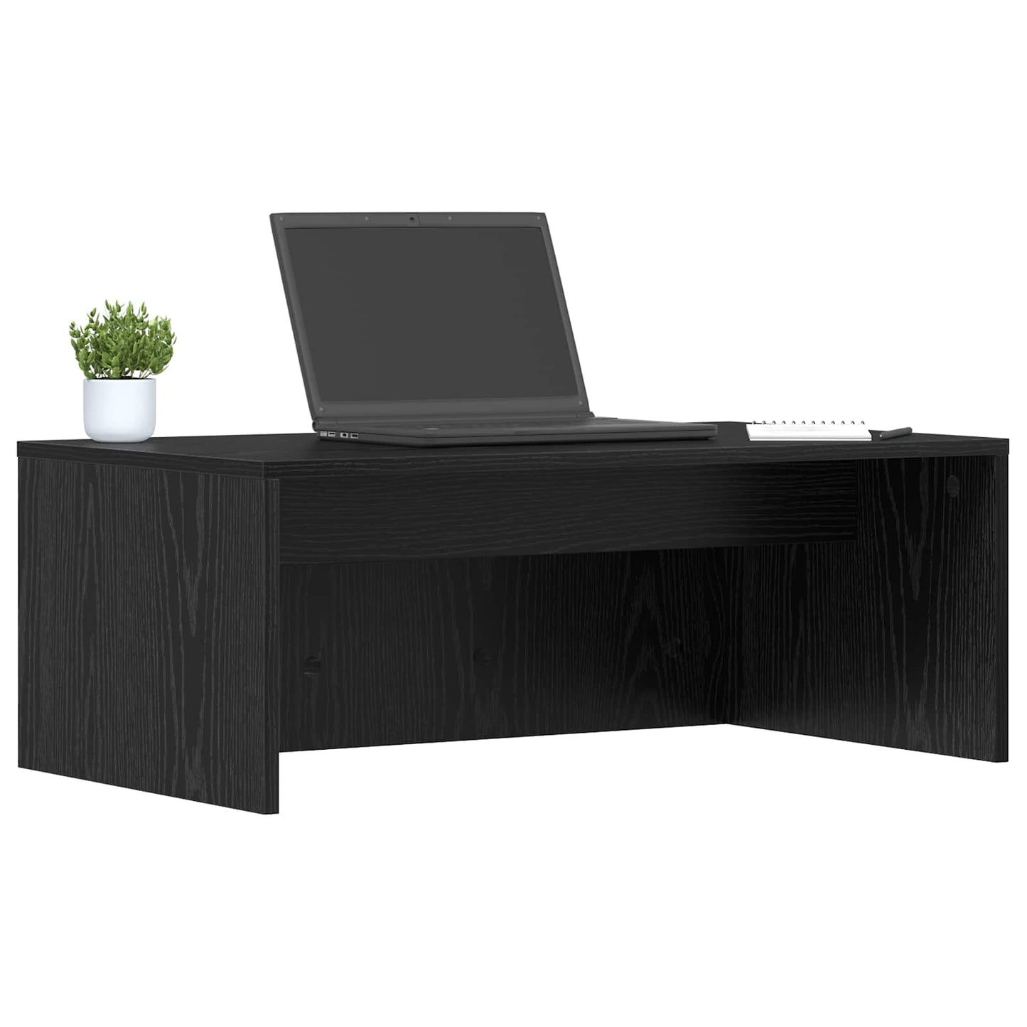 Aan de muur bevestigd bureau Zwart Eiken 80 x 45 x 30 cm