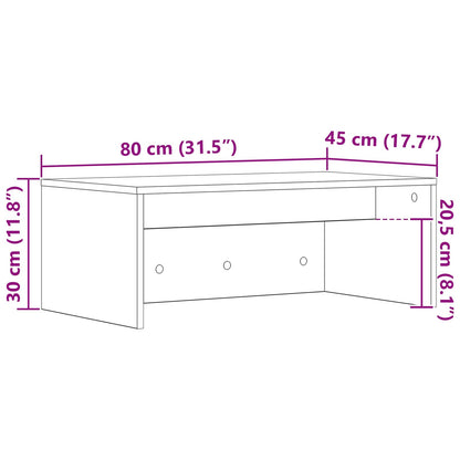 Aan de muur bevestigd bureau Artisan Eiken 80 x 45 x 30 cm