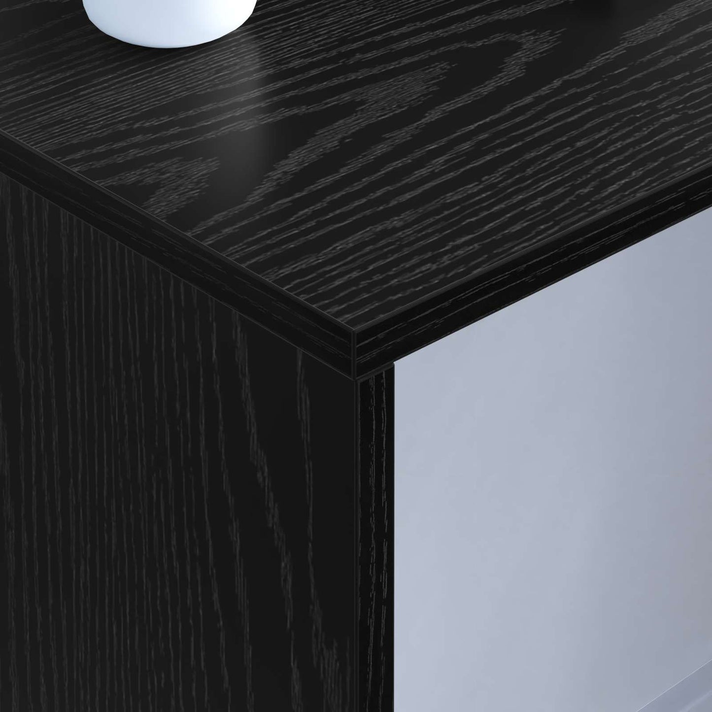 Aan de muur bevestigd bureau Zwart Eiken 100 x 45 x 30 cm