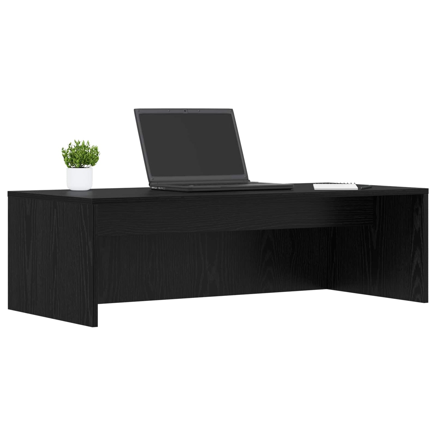 Aan de muur bevestigd bureau Zwart Eiken 100 x 45 x 30 cm