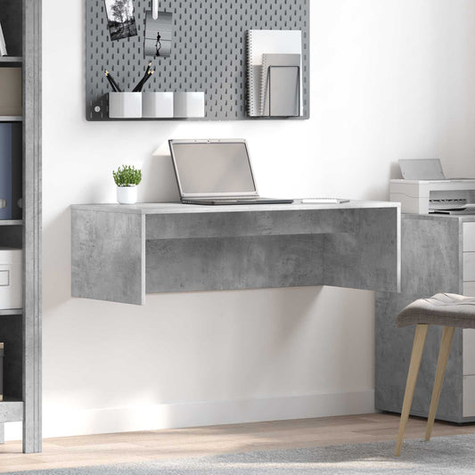 Aan de muur bevestigd bureau Beton Grijs 100 x 45 x 30 cm