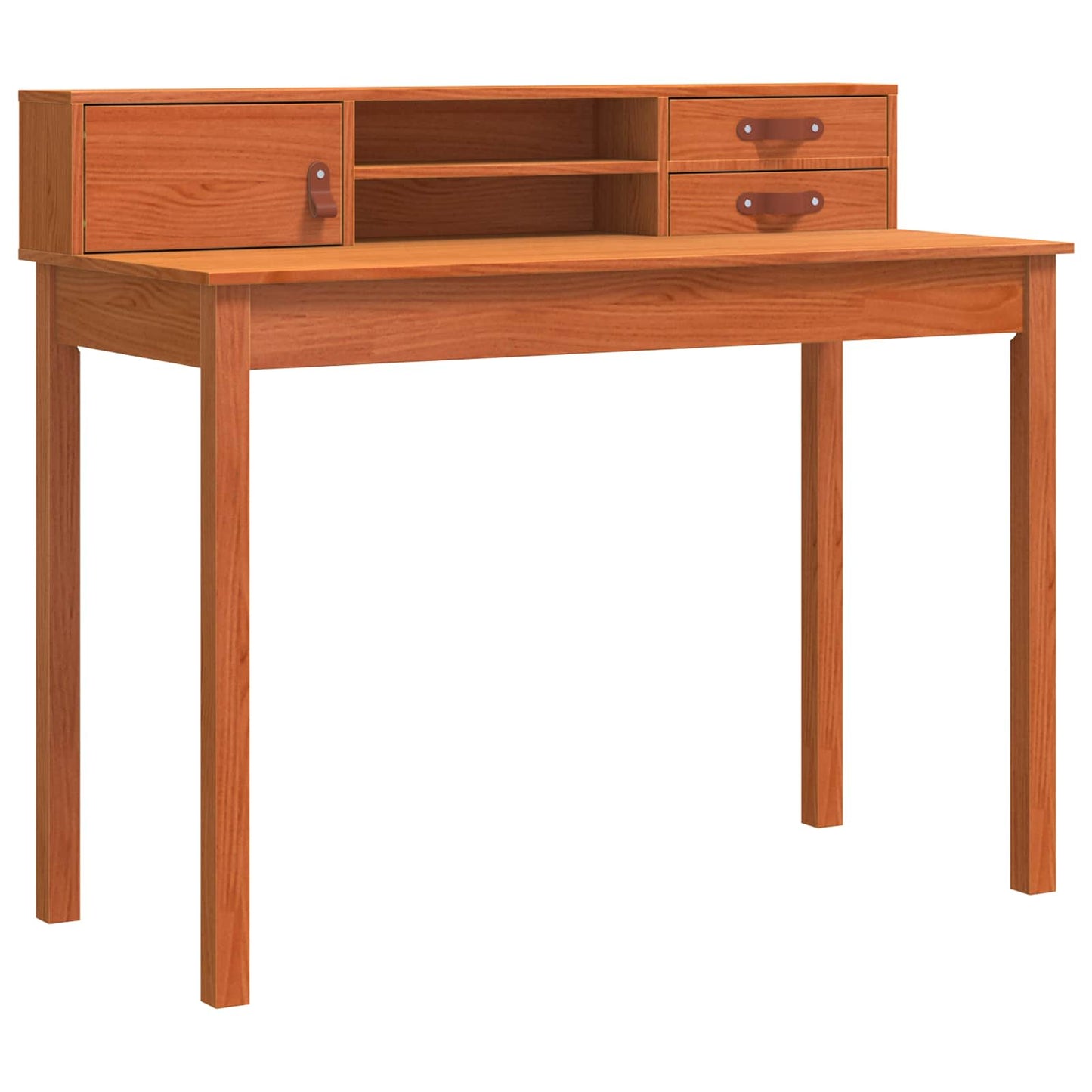Bureau met lade Wasbruin 110 x 50 x 93 cm Massief Grenen Hout