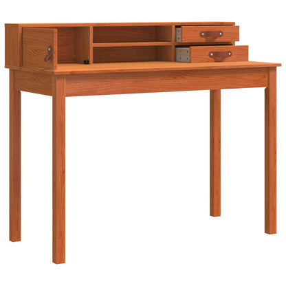 Bureau met lade Wasbruin 110 x 50 x 93 cm Massief Grenen Hout