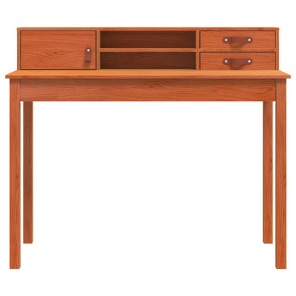 Bureau met lade Wasbruin 110 x 50 x 93 cm Massief Grenen Hout