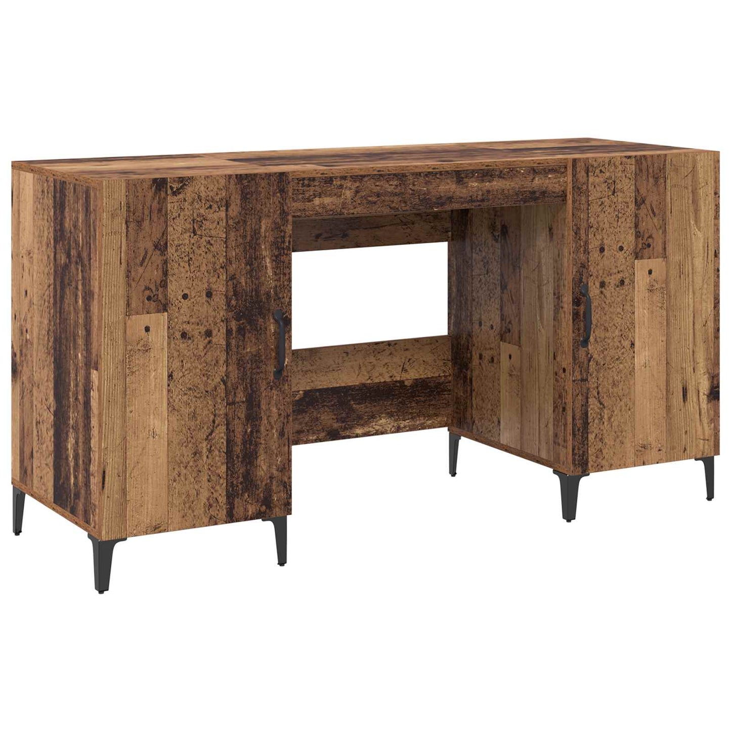 Bureau met opslag Oudhout 140 x 50 x 75 cm Bewerkt hout