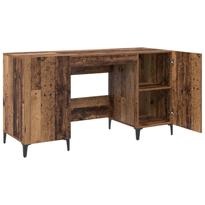 Bureau met opslag Oudhout 140 x 50 x 75 cm Bewerkt hout