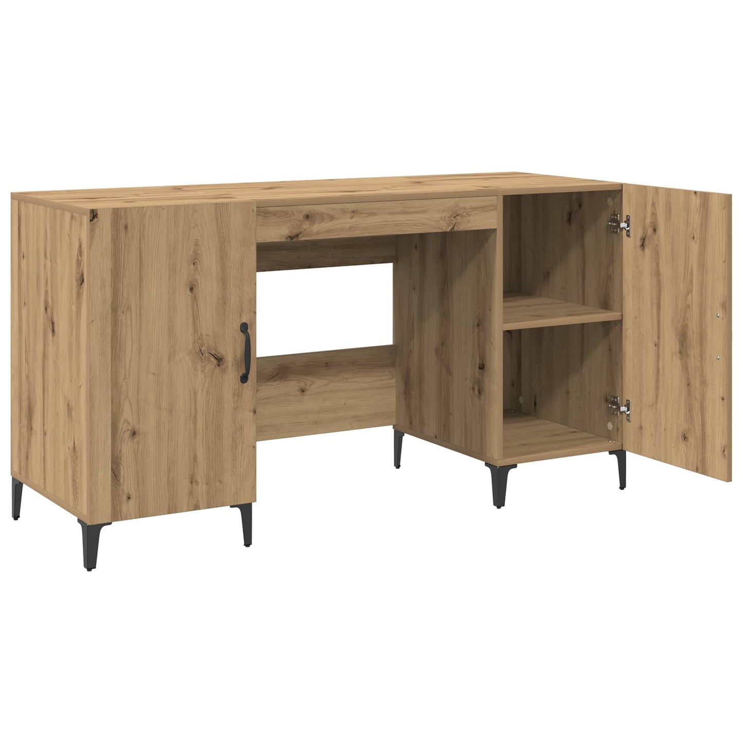 Bureau Ambachtelijk eiken 140 x 50 x 75 cm Bewerkt hout