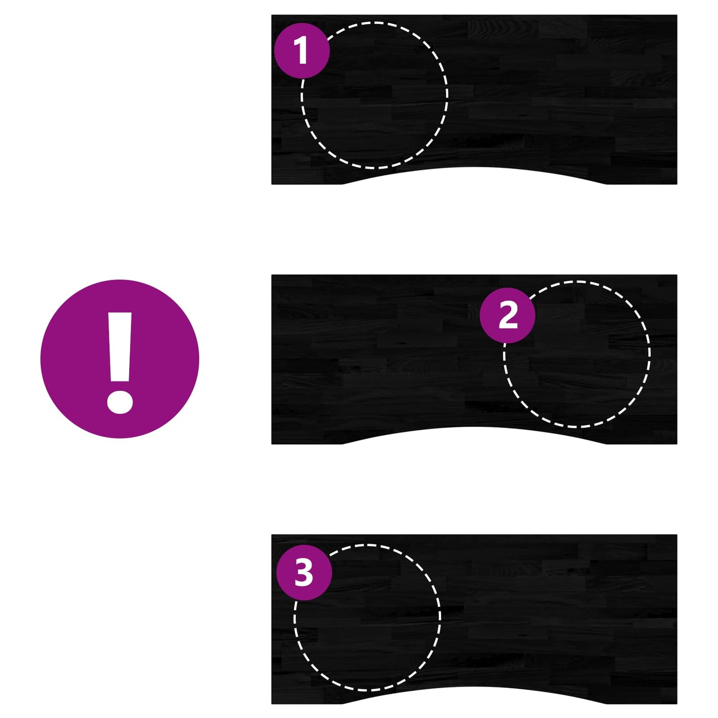 Bureau Zwart en Donkerbruin 120 x 60 cm Massief Eikenhout