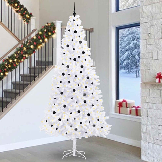 Kunstkerstboom met 300 LED Wit 300 cm PVC en staal