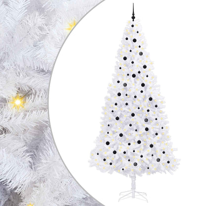 Kunstkerstboom met 300 LED Wit 300 cm PVC en staal