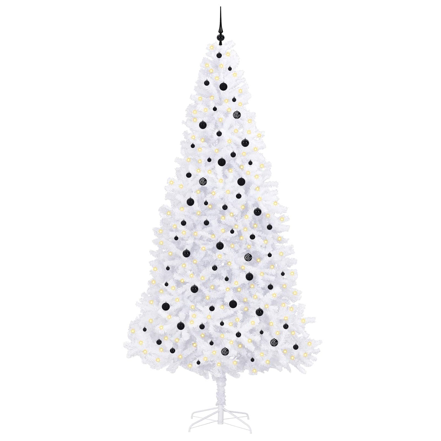 Kunstkerstboom met 300 LED Wit 300 cm PVC en staal